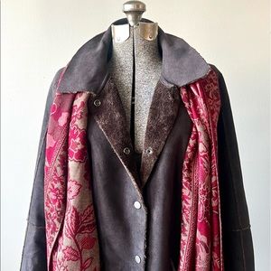 CAbi Fleece Lined Women’s Jacket Vintage Oversized Style Grunge